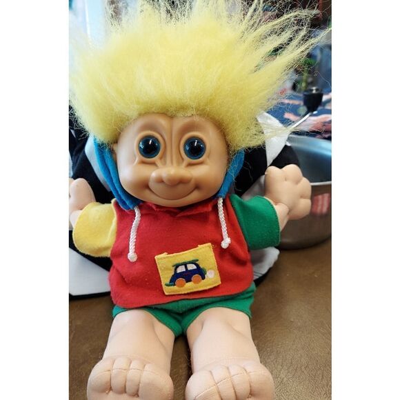 Russ Troll 12” Boy Yellow Plush Toy Stuffed Animal - Picture 1 of 5